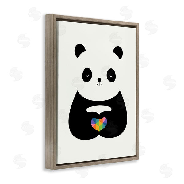 Stupell Industries Andy Westface | Panda & Geometric Heart