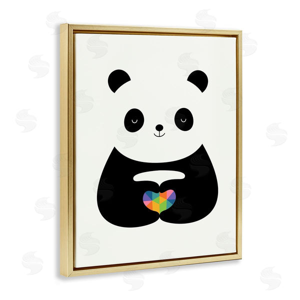 Stupell Industries Andy Westface | Panda & Geometric Heart