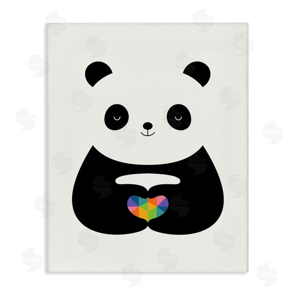 stupell industries Andy Westface | Panda & Geometric Heart