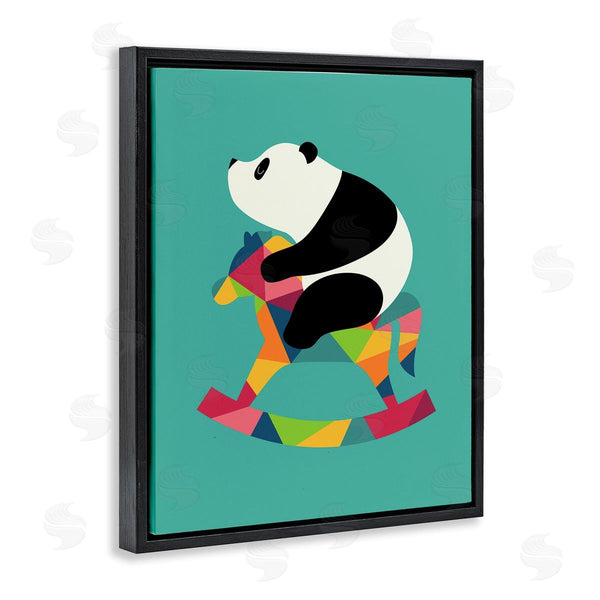 Stupell Industries Andy Westface | Panda On Rocking Horse