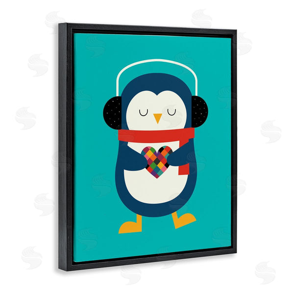 Stupell Industries Andy Westface | Penguin With Geometric Heart