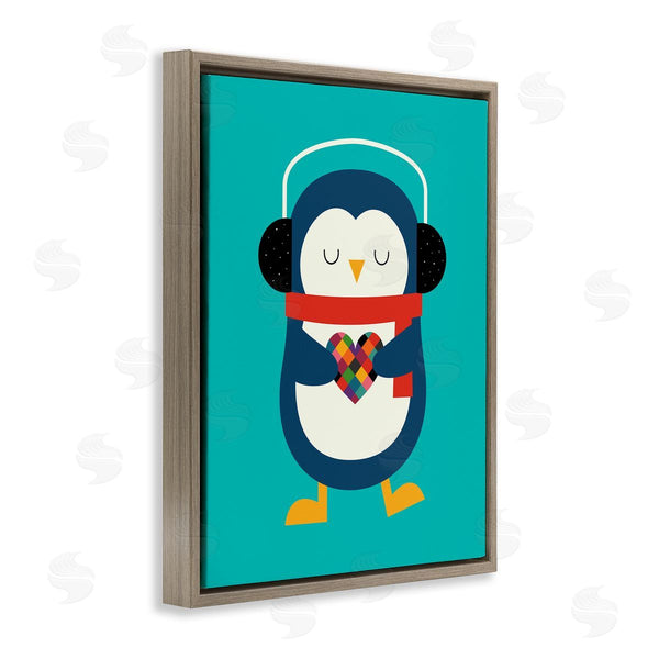 Stupell Industries Andy Westface | Penguin With Geometric Heart