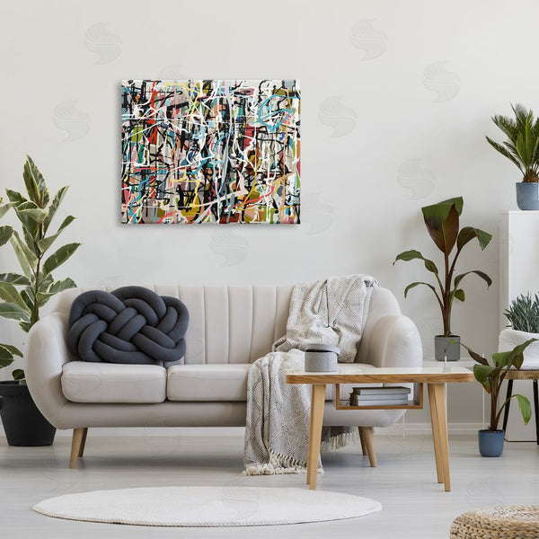Stupell Industries Angel Estevez | Abstract Paint Splatter Composition Wall Art