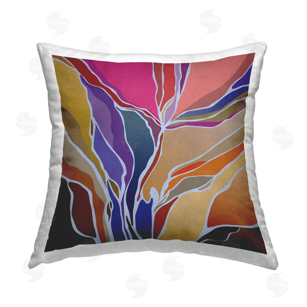 stupell industries Angel Estevez | Vivid Hues Botanical Pattern Printed Throw Pillow