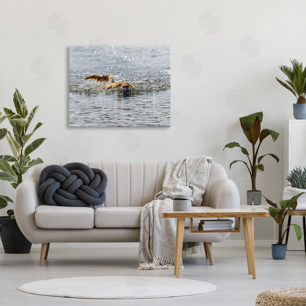 Stupell Industries Angela Farnsworth | Dog Swimming In Ocean Wall Art