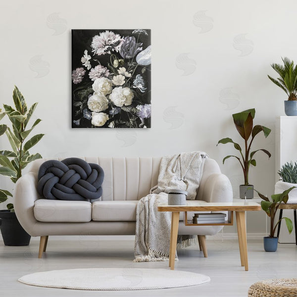 Stupell Industries Angela McQueen | Classical Flower Arrangement Vintage Faded Tones Busy Florals Wall Art