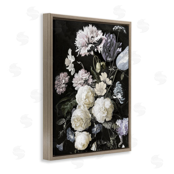 Stupell Industries Angela McQueen | Classical Flower Arrangement Vintage Faded Tones Busy Florals Wall Art