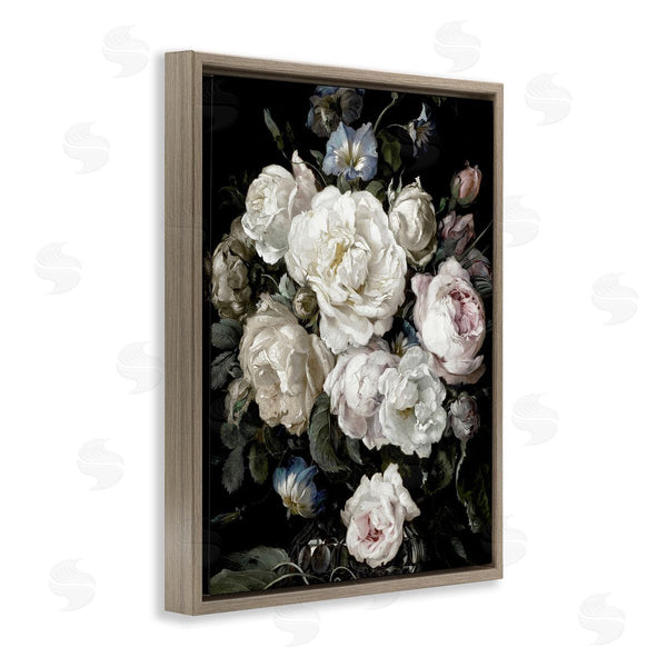 Stupell Industries Angela McQueen | Classical Roses And Globeflower Arrangement Vintage Faded Tones Wall Art