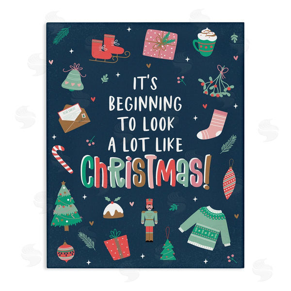 stupell industries Angela Nickeas | Beginning To Look Like Christmas Varied Festive Details Wall Art