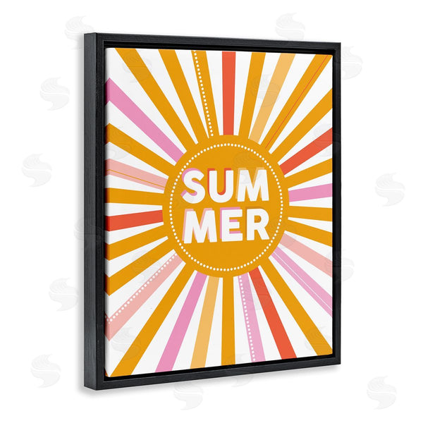 Stupell Industries Angela Nickeas | Bold Summer Typography Playful Rainbow Sun Rays Wall Art