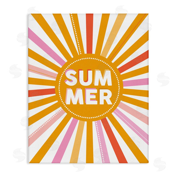 stupell industries Angela Nickeas | Bold Summer Typography Playful Rainbow Sun Rays Wall Art