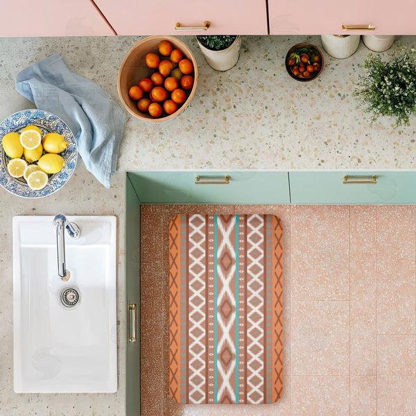 Stupell Industries Angela Nickeas | Earthy Boho Pattern Anti-Fatigue Mat