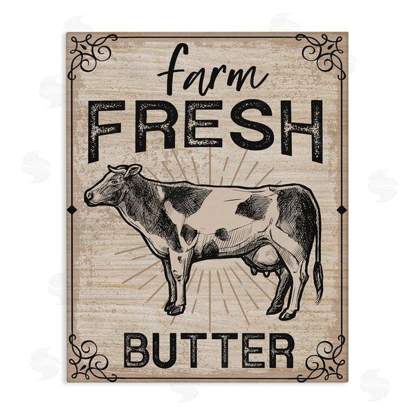 stupell industries Angela Nickeas | Farm Fresh Butter Vintage Sign Wall Art