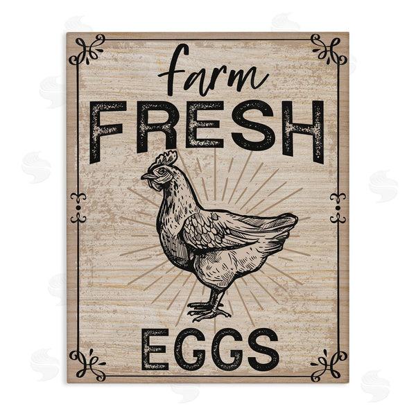 stupell industries Angela Nickeas | Farm Fresh Eggs Vintage Hen Wall Art