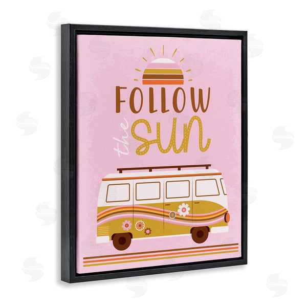 Stupell Industries Angela Nickeas | Follow The Sun Sentiment Retro Van Sunflowers Wall Art