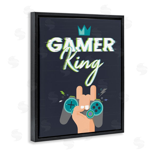 Stupell Industries Angela Nickeas | Gamer King Video Game Phrase