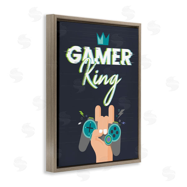 Stupell Industries Angela Nickeas | Gamer King Video Game Phrase