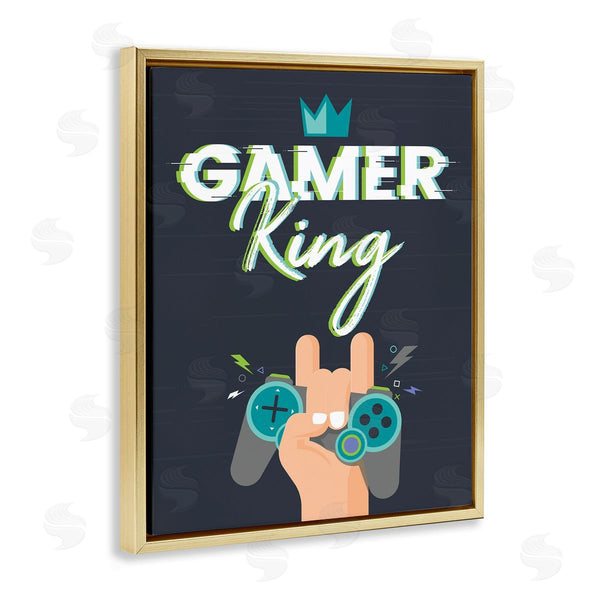 Stupell Industries Angela Nickeas | Gamer King Video Game Phrase