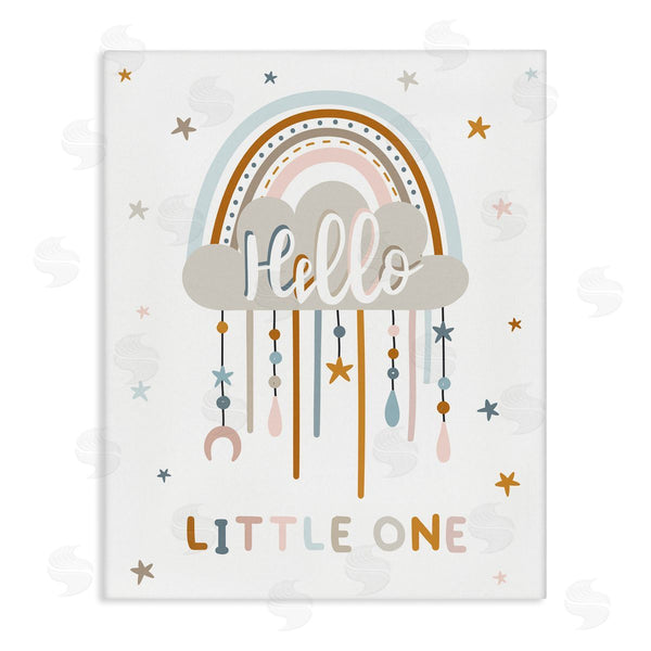 stupell industries Angela Nickeas | Hello Little One Patterned Stars Nursery Rainbow Wall Art