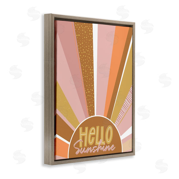 Stupell Industries Angela Nickeas | Hello Sunshine Phrase Patterned Summer Sunrays Wall Art