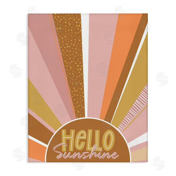 stupell industries Angela Nickeas | Hello Sunshine Phrase Patterned Summer Sunrays Wall Art