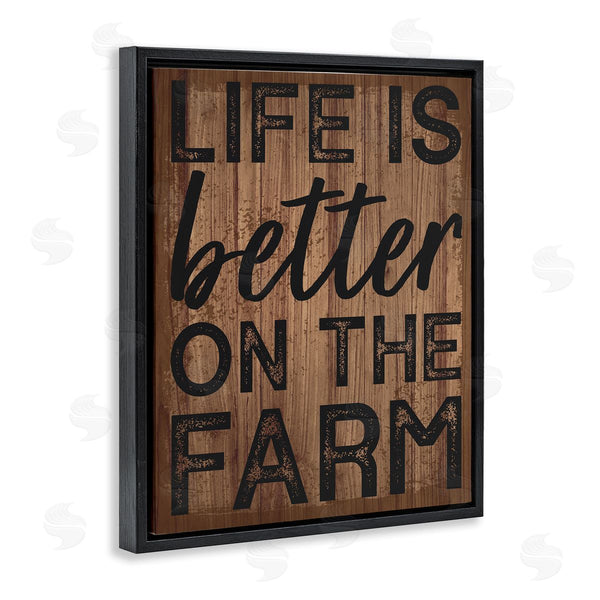 Stupell Industries Angela Nickeas | Life Better On Farm Rustic Sign Wall Art