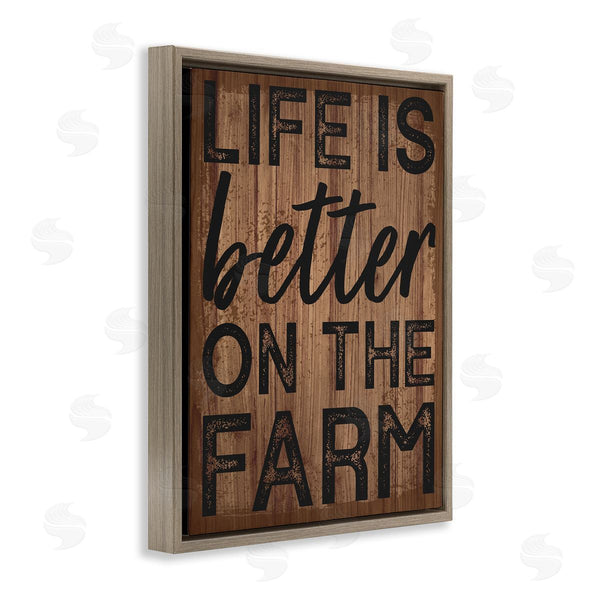 Stupell Industries Angela Nickeas | Life Better On Farm Rustic Sign Wall Art