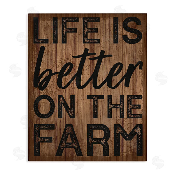 stupell industries Angela Nickeas | Life Better On Farm Rustic Sign Wall Art