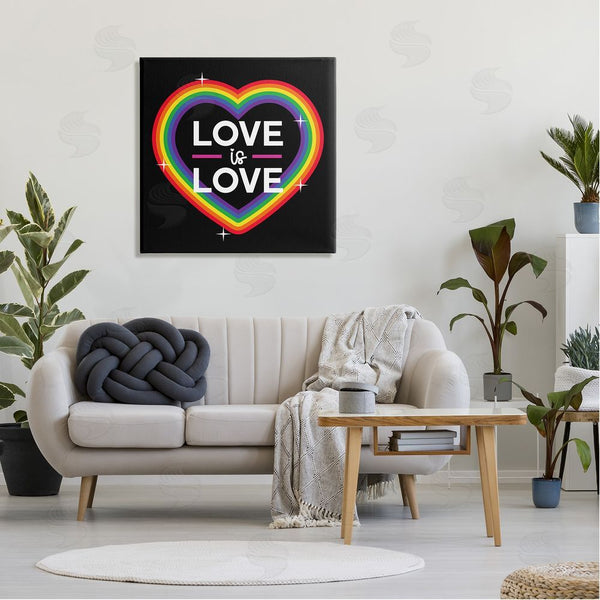 Stupell Industries Angela Nickeas | Love Rainbow Heart Pride Wall Art