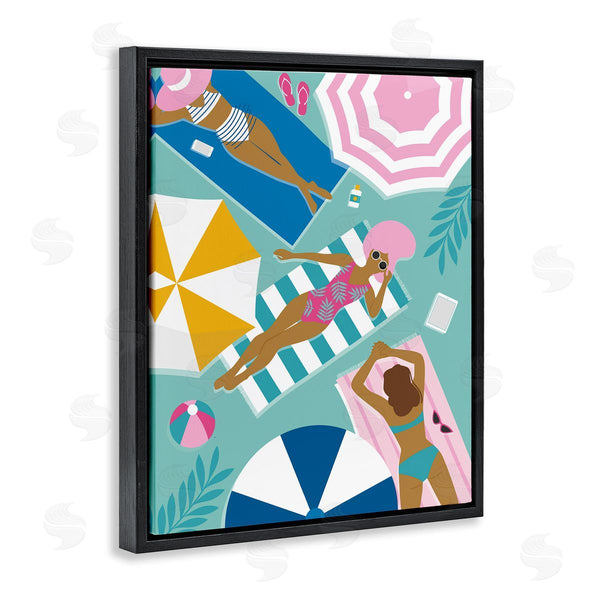 Stupell Industries Angela Nickeas | Modern Summer Sunbathing Girls Wall Art
