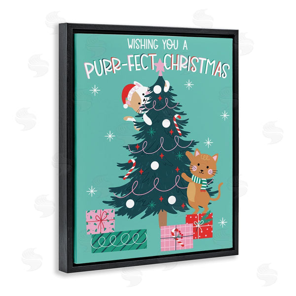 Stupell Industries Angela Nickeas | Purr-Fect Christmas Tree