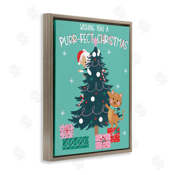 Stupell Industries Angela Nickeas | Purr-Fect Christmas Tree