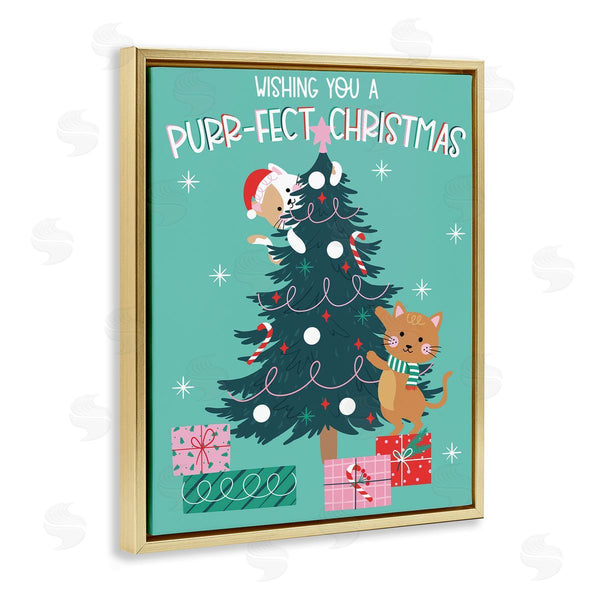 Stupell Industries Angela Nickeas | Purr-Fect Christmas Tree