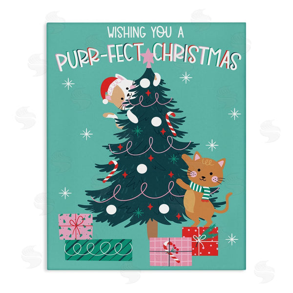 stupell industries Angela Nickeas | Purr-Fect Christmas Tree