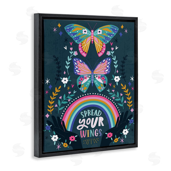 Stupell Industries Angela Nickeas | Spread Your Wings Butterfly Quote