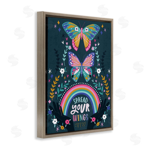 Stupell Industries Angela Nickeas | Spread Your Wings Butterfly Quote