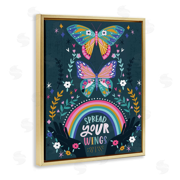Stupell Industries Angela Nickeas | Spread Your Wings Butterfly Quote
