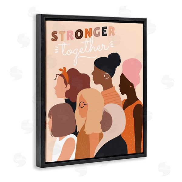 Stupell Industries Angela Nickeas | Stronger Together Inclusive Phrase Group Of Women Wall Art