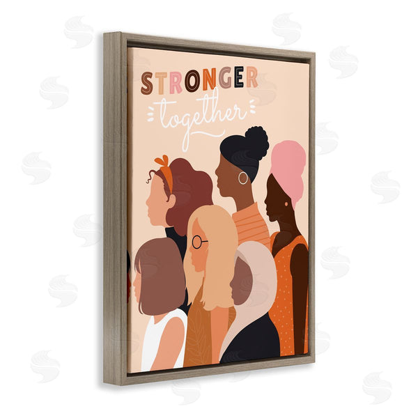 Stupell Industries Angela Nickeas | Stronger Together Inclusive Phrase Group Of Women Wall Art