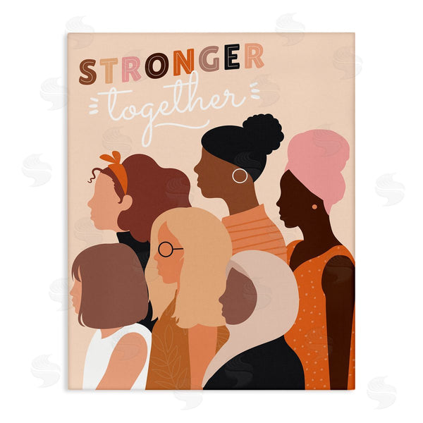 stupell industries Angela Nickeas | Stronger Together Inclusive Phrase Group of Women Wall Art