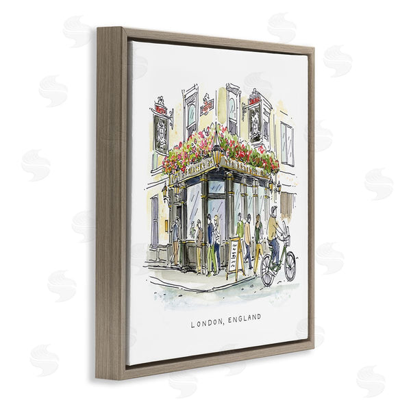 Stupell Industries Angela Steahling | London England Street Corner