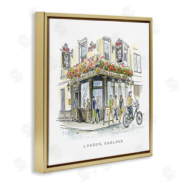 Stupell Industries Angela Steahling | London England Street Corner