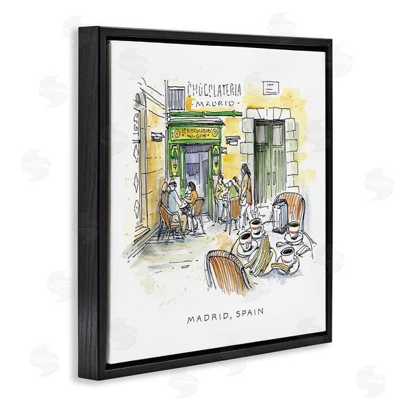 Stupell Industries Angela Steahling | Madrid Spain Outdoor Cafe Wall Art