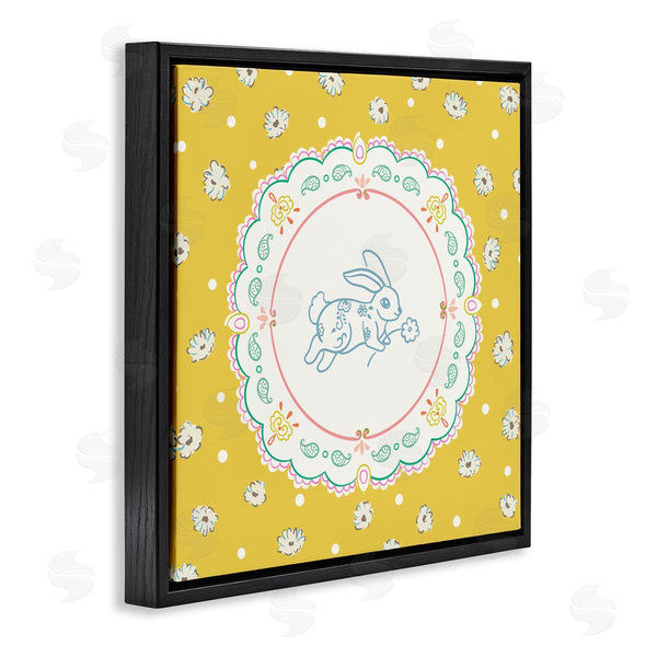 Stupell Industries Angela Steahling | Yellow Florals Spring Bunny Wall Art
