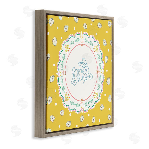 Stupell Industries Angela Steahling | Yellow Florals Spring Bunny Wall Art
