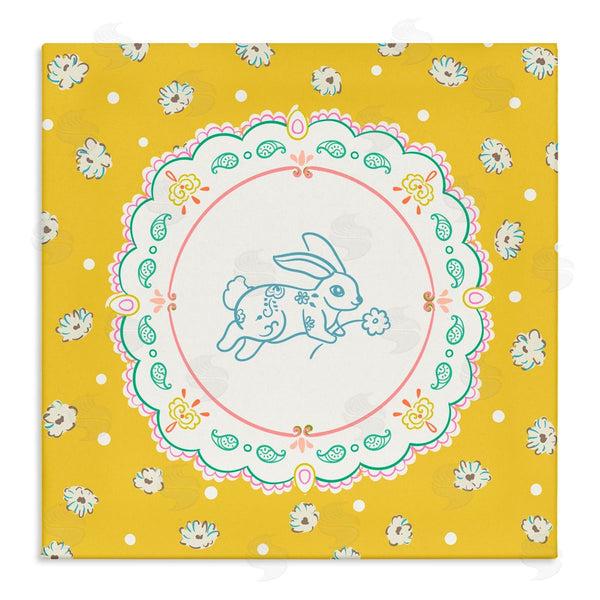 stupell industries Angela Steahling | Yellow Florals Spring Bunny Wall Art