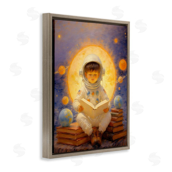 Stupell Industries Angie Hawke | Astronaut Child Learning Wall Art