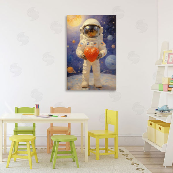 Stupell Industries Angie Hawke | Astronaut Holding Heart Wall Art