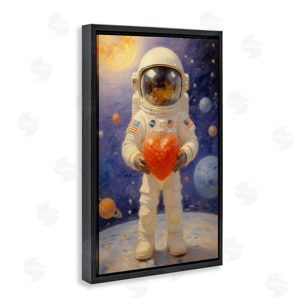 Stupell Industries Angie Hawke | Astronaut Holding Heart Wall Art
