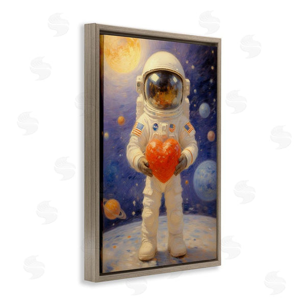 Stupell Industries Angie Hawke | Astronaut Holding Heart Wall Art